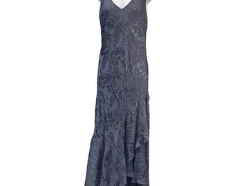 Vintage Alex Evenings 2pc Dress Set Burnout Silk Beaded Formal Whimsigoth 14