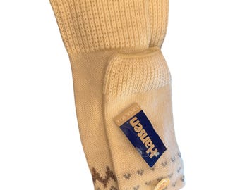 Vintage Hansen Leg Warmers Nordic Cabin Core Gorpcore Fair Isle Icelandic Wool