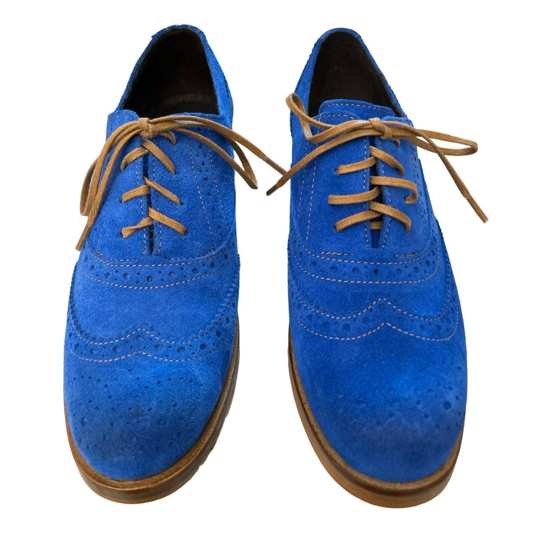 Girotti Lightweight Leather Oxford Shoes Dark Blue Size 11 Girotti Women main image 2