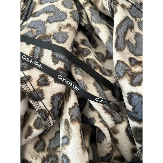 calvin klein green leopard dress CALVIN KLEIN Green Leopard X-LARGE Printed Spaghetti Strap Mini Skater Dress NWT