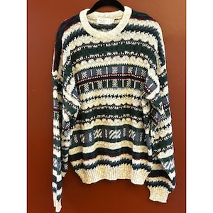 Vintage Men&#39;s Store At Sears 1980s Nordic Sweater Large Grandpacore Crewneck