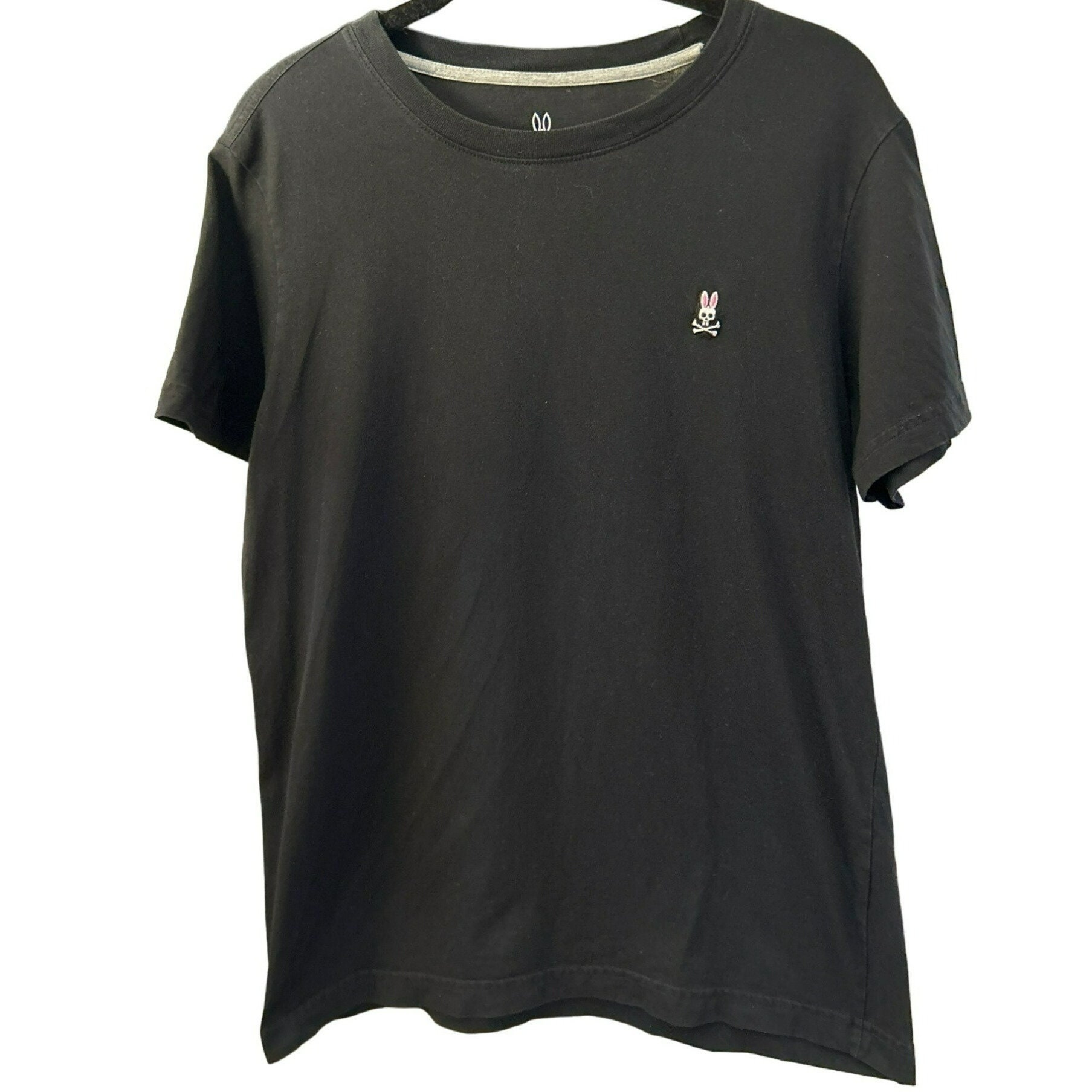 Psycho Bunny Black Short Sleeve T Shirt Size 3 XS Bunny Logo