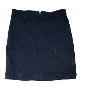 Free People Black Women's Denim Mini Skirt Waist 24" image 1