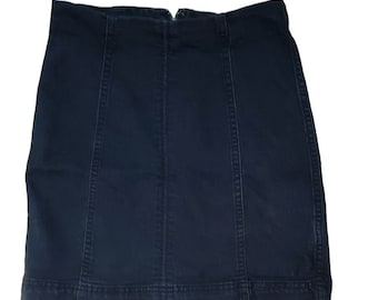 Free People Black Women's Denim Mini Skirt Waist 24"