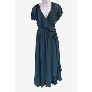 Show Me Your Mumu Teal Maxi Wrap Dress Boho Chic Bridesmaid Wedding Guest 1X