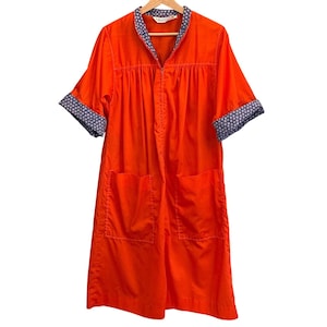 retro house dress Cotton Retro House Dress - White cottage Dress