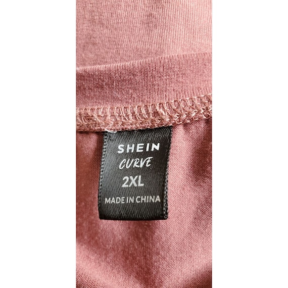 Shein Curve Women's Blush Solid Ruffle Sleeve Plus Size Shirt Size