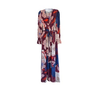 Adrianna Papell Floral Maxi Dress Boho Chic Romantic Wedding Guest Whimsigoth image 3