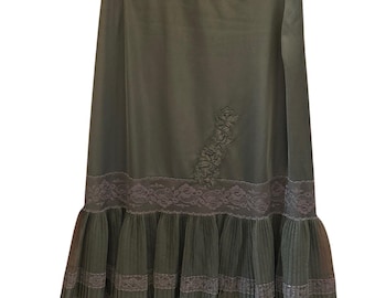 Vintage Nan Blume Originale Halber Schlupfrock Gothic Coquette Victorian