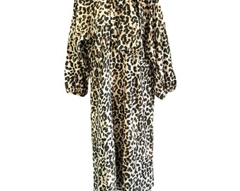 calvin klein green leopard dress Claude L/S Dress L / Cream | Women main image 1