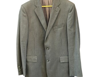 Brooks Brothers Men's 346 Regent Fit Gray Pinstripe Wool Suit Jacket Blazer 43L