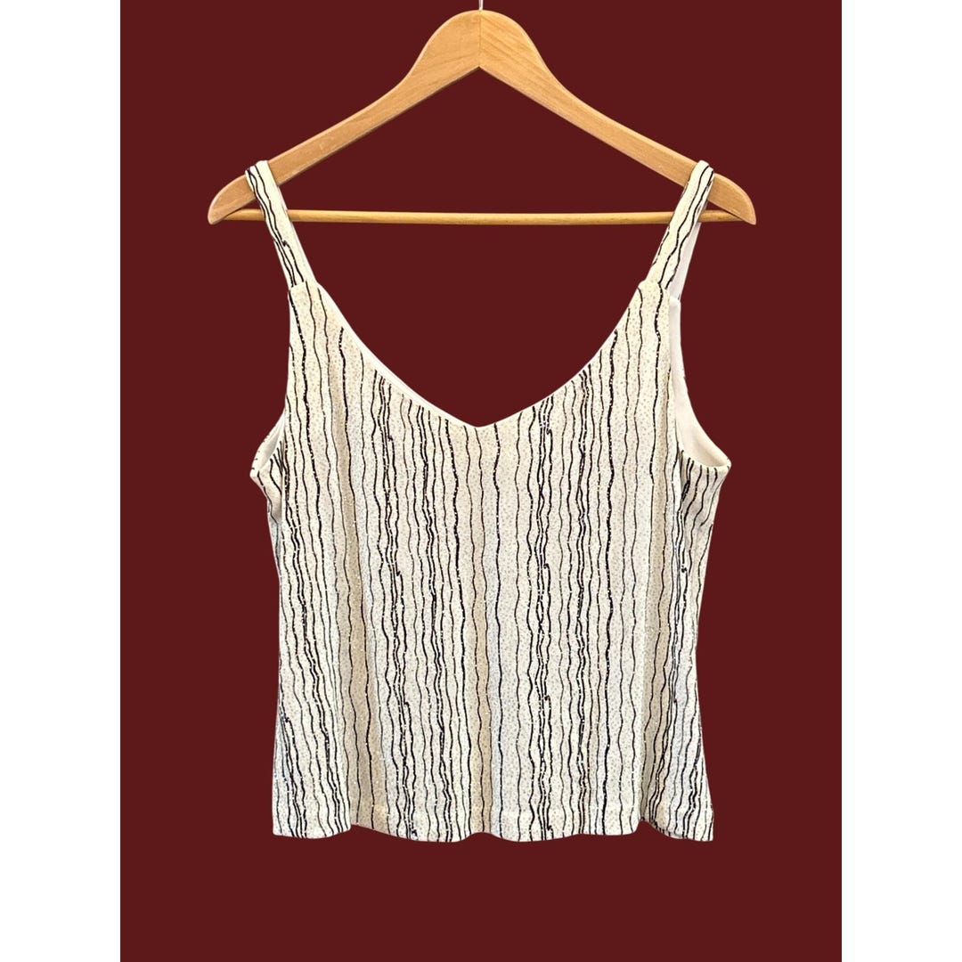 Vintage Y2K Xscape Joanna Chen White Black Silver Embellished