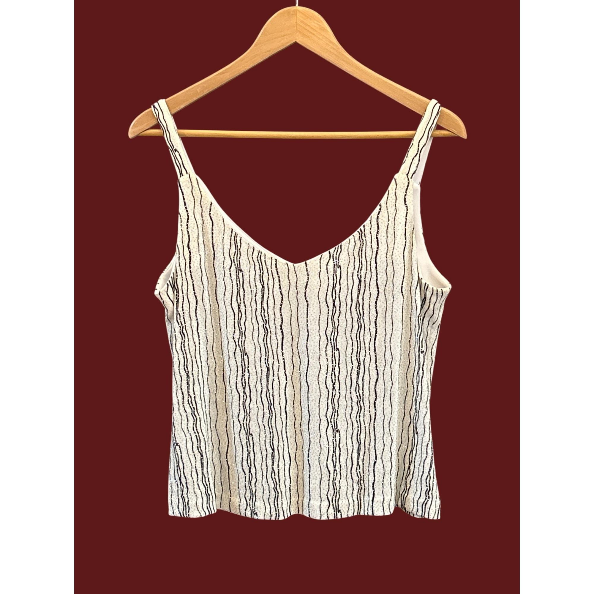 Vintage Y2K Xscape Joanna Chen White Black Silver Embellished