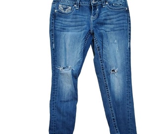 Jeans VIGOSS Collection – Taille 3 Junior – Bleu, Bootcut, Poches Brodées – Occasion