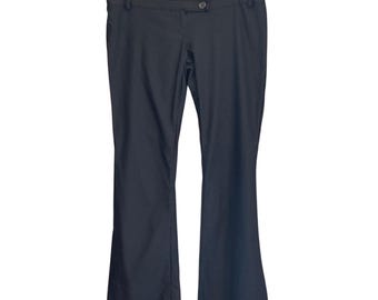 Pantaloni eleganti a zampa d'elefante Rue21 stile vintage Y2K, modello Office Siren McBling, neri, a vita bassa, taglia 5/6.