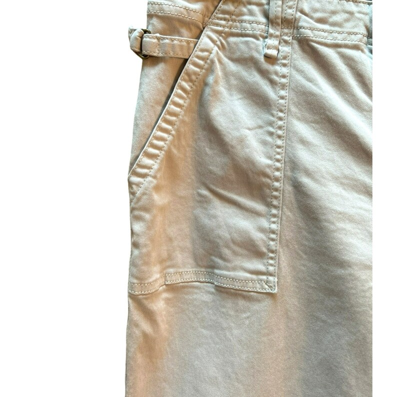 Anthropologie Women's Light Khaki Cargo Pants Size 31 Adjustable Waist image 4