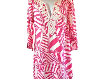 Lilly Pulitzer Damen Kleid Capri Pink Christiana Größe XS Preppy Resort Bejeweled