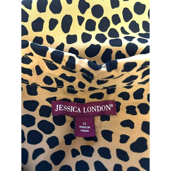 Jessica London Women's Gold Black Leopard Print P… - image 5