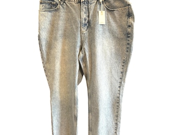 Vaqueros Good American de cintura alta y rectos, talla grande, talla 18, GNDU999TNWT