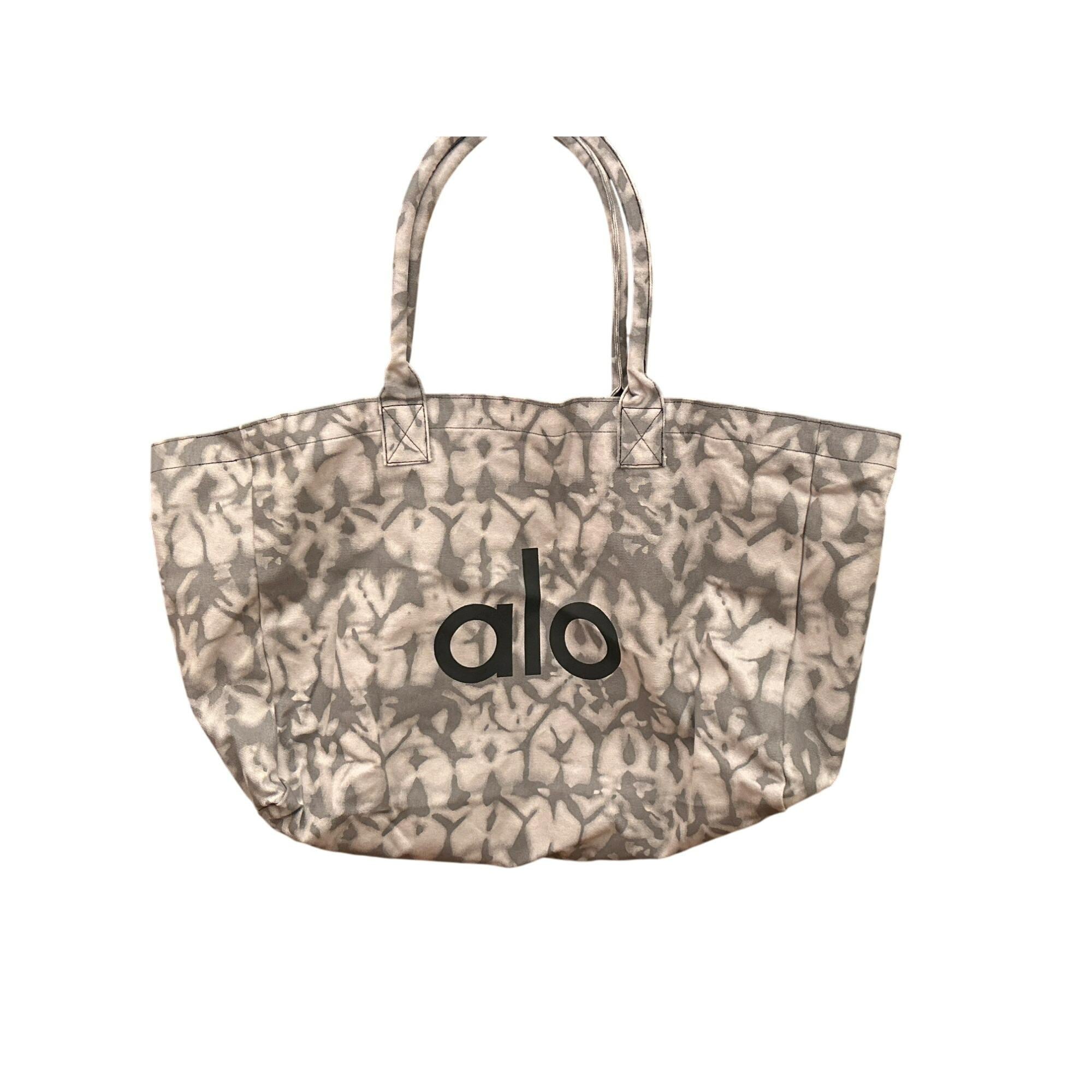 Alo Yoga Women's Grey White Tie-dye Shoppers Tote Bag EUC 26