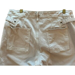 Anthropologie Women's Light Khaki Cargo Pants Size 31 Adjustable Waist image 5