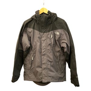 The North Face Men&#39;s Hyvent Anorak Jacket Black Gray Size Small Waterproof EUC