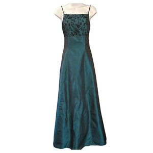 90s corset prom dress Vintage 90s Navy Silk Satin Backless Gown:beaded Corset Y2K Prom Dresses