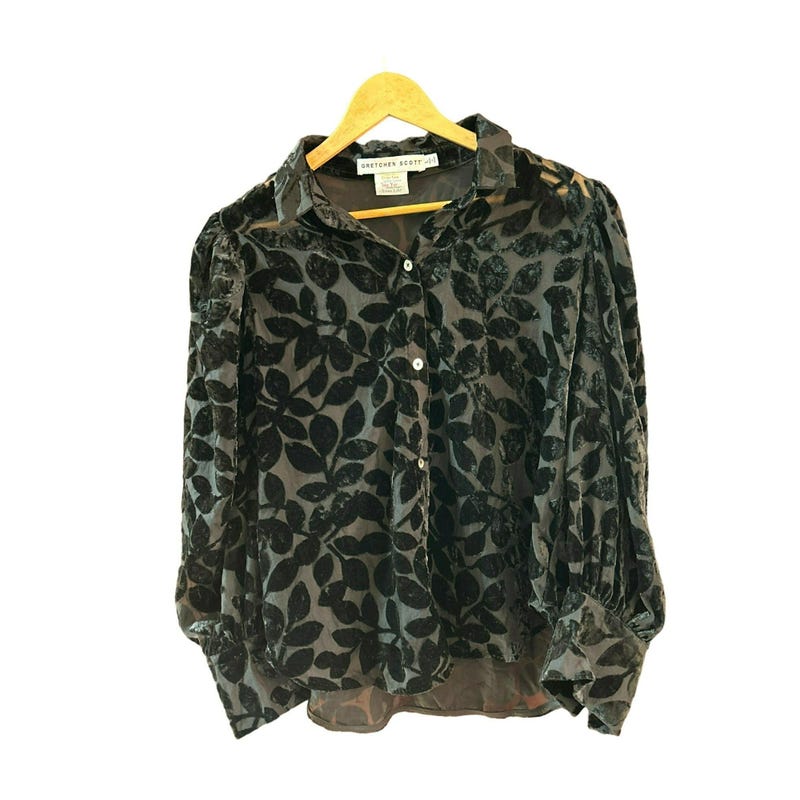 •GLORIA• velvet burnout cardigan