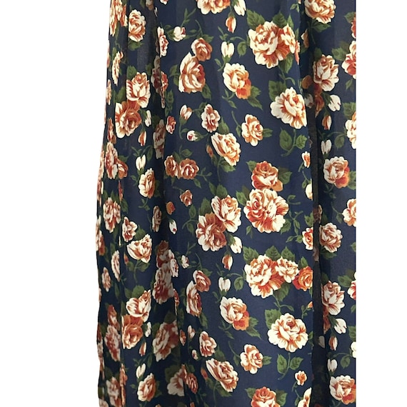 Vintage Express Women's Navy Blue Floral Jumpsuit… - image 4