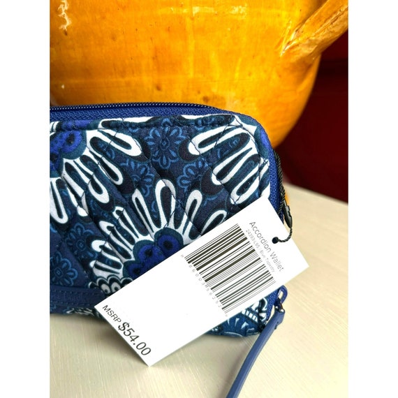 Vera Bradley Blue Tapestry Zippered Multi Pocket … - image 5