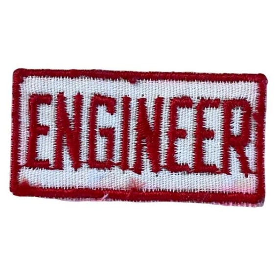 Vintage Engineer Patch Workwear Industrial Retro Technical Custom Professional