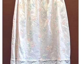 Vintage Floral Mini Half Slip Skirt Flower Lace Cottagecore Coquette Antron