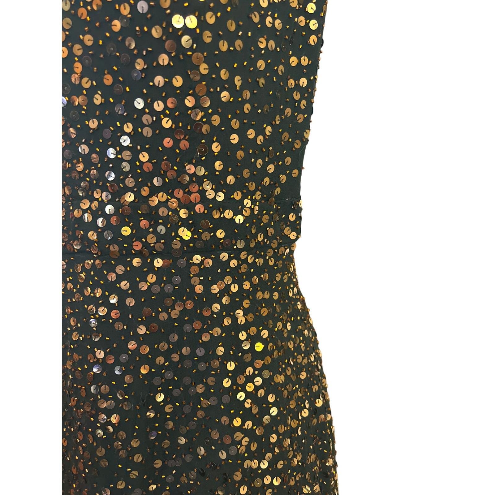niteline della roufogali sequin dress Gold + Burgundy Sequin Dress Niteline Della Roufogali Size 6 Auction