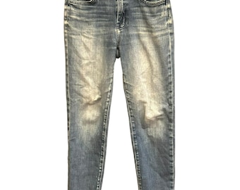 Jeans ajustados de tiro alto con lavado Bering El Matador para mujer de L'Agence, talla 25, bajo sin rematar