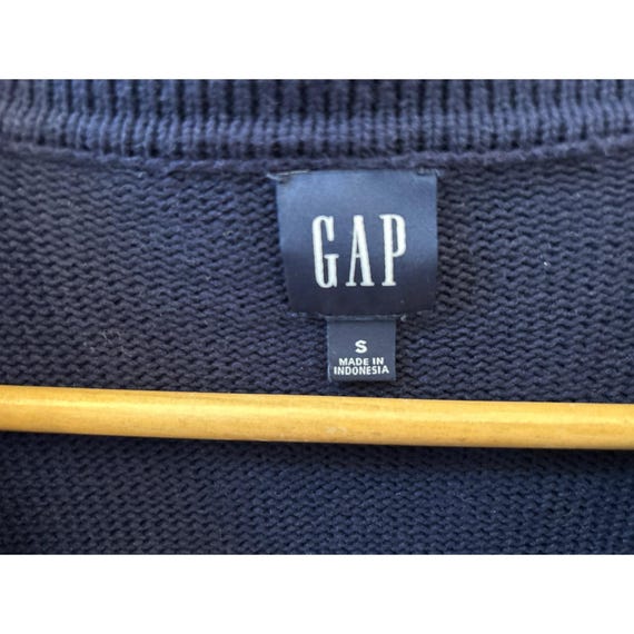 Gap Navy Blue Striped Collared Pullover Sweater S… - image 3