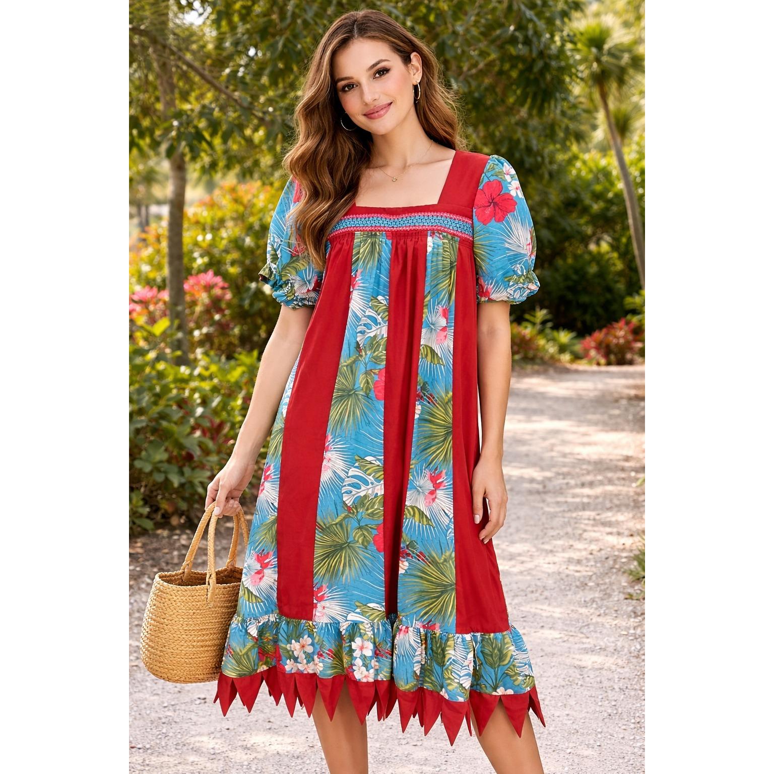 1980s Dress Hawaii ムームードレス　M 1980s Dress Hawaii ムームードレス M 【公式通販】