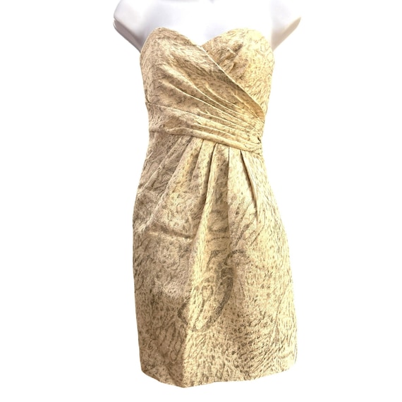 bcbg gold sequin dress Sequin Crepe Dress Gold & Black Combo / 6