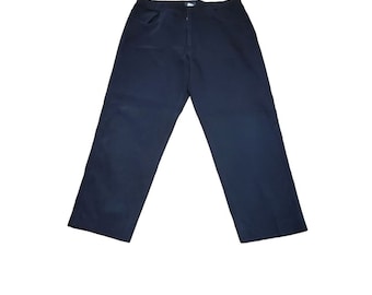 Gianni Versace First Line Black Medusa Plaque Straight Fit Light Weight Couture Designer Pants