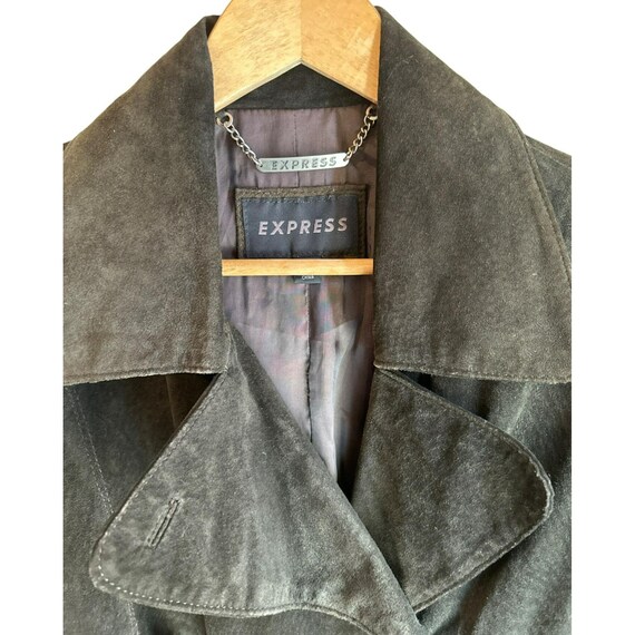 Vintage Express Brown Leather Double Breasted Jac… - image 3