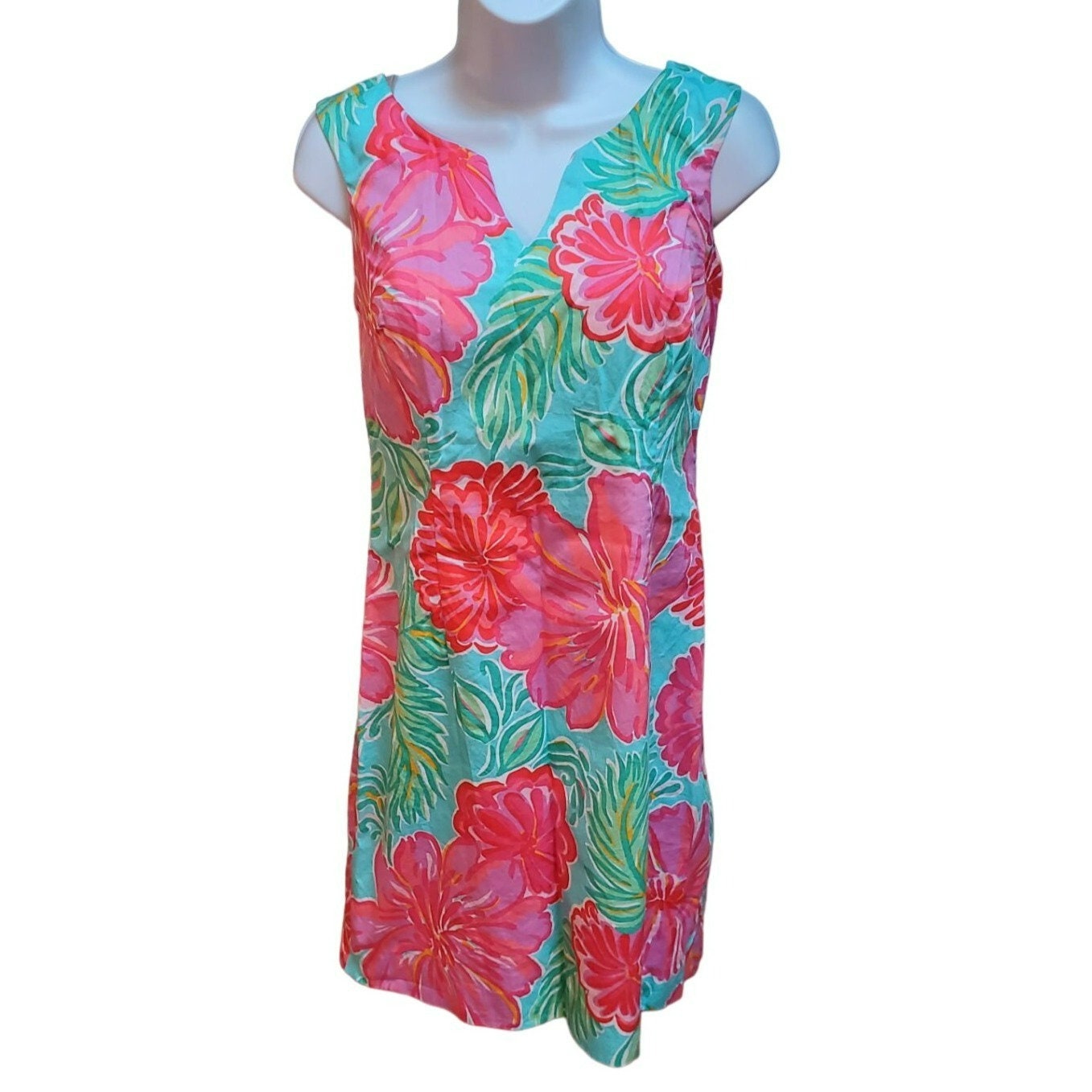 Lilly Pulitzer Women s Taytay Dress Shorely Blue Bellina Summer Floral Dress Size 6 Etsy
