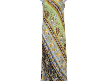 Abito lungo vintage Y2K Carol Little Petite con stampa patchwork floreale e boho