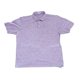 Peter Millar Herren Seaside Pungo Striped Slub Golf Casual Poloshirt