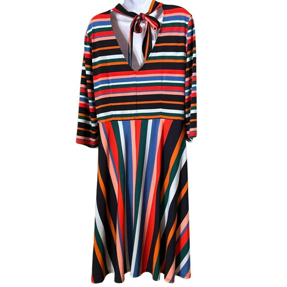Eloquii Women's Striped Print Fit and Flare A-Lin… - image 2