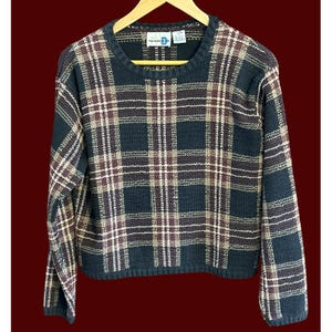 Vintage Paul Harris Design Womens Size M Oversized Argyle