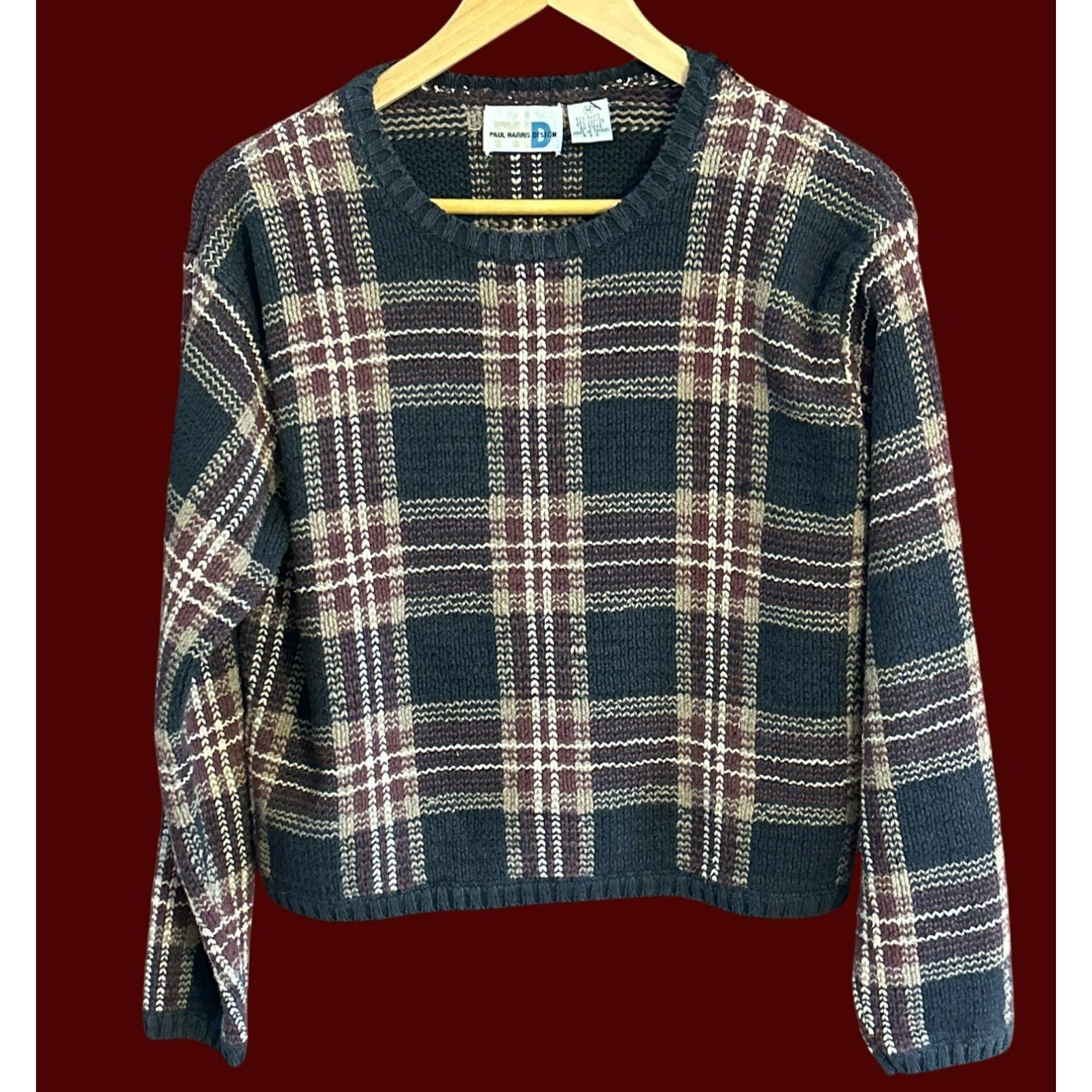 Santa Monica - ▪️80‘s【PAUL HARRIS DESIGN】KNIT 90s PAUL HARRIS DESIGN Mohair/Acrylic check kni