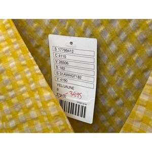 Odille Anthropologie Yellow Gingham Wrap Top Sleeveless V-Neck Side Tie image 2