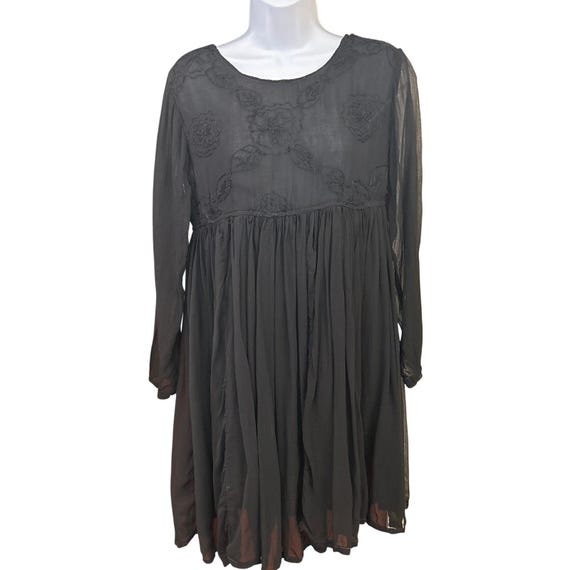 black sheer babydoll dress Sheer Babydoll Dress, Vintage Style Lingerie, Handmade Black Lingerie, Black Teddy, Custom Lingerie, Nylon Babydoll Dress