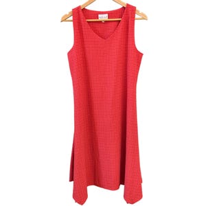 Habitat Womens Sleeveless Red Checked Midi Dress Medium Sleeveless Comfort Relax