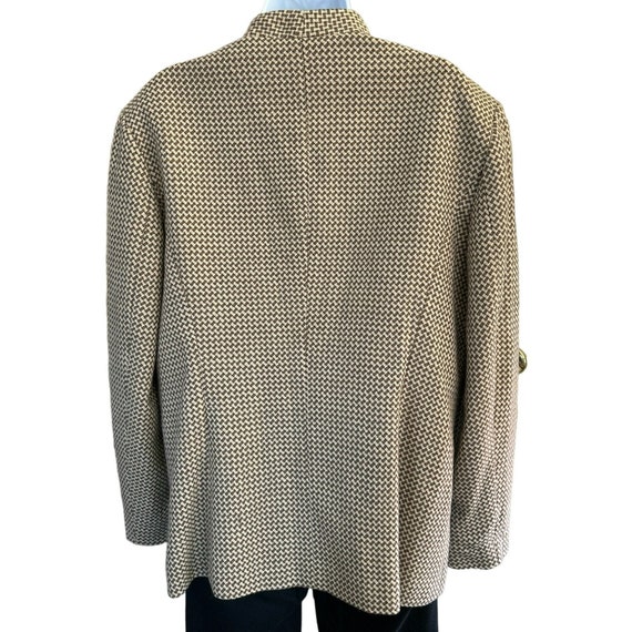 Talbots Women's Brown Houndstooth 100% Wool Blaze… - image 3