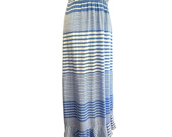 Vineyard Vines Women's Blue White Striped Ruffle Maxi Dress Size Small Sleeveless Preppy - Etsy Vineyard Vines Women's Blue White Striped Ruffle Maxi Dress Size Small Sleeveless Preppy - Etsy